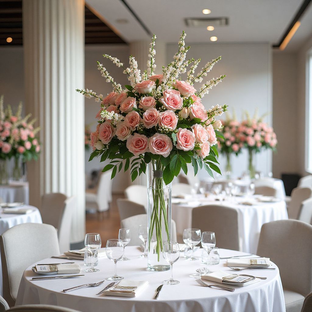 Corporate event floral display