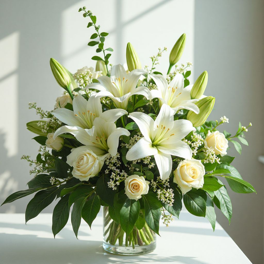 Sympathy flower arrangement